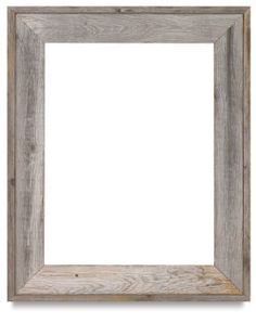 an empty wooden frame on a white background