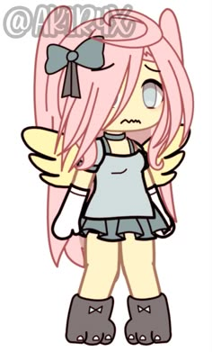 Unedited Gacha Oc, Flutter Shy Outfit, Mlp Gacha Life, Gacha Life Oc Outfits, Mlp Gacha, Hoodie Base, Flutter Shy, Hello Kitty Hoodie, Fav Character