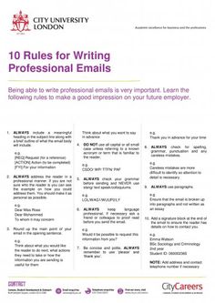 the front cover of an email format for writing professional emails