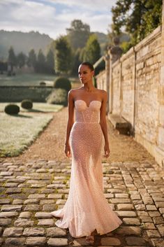 Entrance-worthy semi-transparent rose gold maxi sequined dress – Milla Event Moodboard, Milla Dresses, Aubrey Lynn, Sports Chic, House Of Gold, Elegant Evening Dresses, Dazzling Dress, Tight Fitted Dresses, Matric Dance