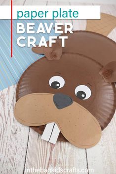 this paper plate beaver craft is so cute and easy to make