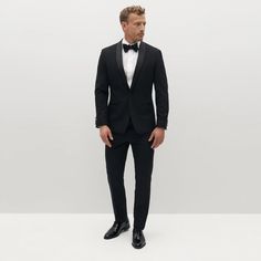 Men's Classic Shawl Lapel Black Tuxedo | SuitShop Shawl Lapel Tuxedo, Tuxedos Wedding, Tuxedo Wedding Suit, Black Tuxedo Jacket, Navy Tuxedos, Wedding Edit, Tuxedo Accessories, Classic Tuxedo, Formal Evening Wear