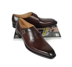 Upper genuine Leather  Lining soft calf leather  Sole genuine leather   Heel genuine leather  Monk closure If you cant find your size you can ask us for custom size Brown Dress Shoes Men, Mens Brown Dress Shoes, Monk Shoes, Quality Leather Boots, Custom Design Shoes, Brown Dress Shoes, Buckles Fashion, Shoes Cheap, Suede Leather Shoes