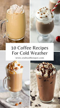 Warm up this winter with the coziest coffee drinks! Discover the best winter coffee recipes to enjoy during the chilly season, from rich mochas to spiced lattes and creamy hot coffees. Perfect for festive gatherings or quiet snowy mornings, these drinks will make your holidays extra special. Christmas Coffee Ideas, Winter Coffee Drinks, Frozen Coffee Drinks Recipes, Winter Hot Drinks, Winter Coffee Recipes, Recipes For Cold Weather, Winter Routine, Frozen Coffee Drinks, Mocha Recipes