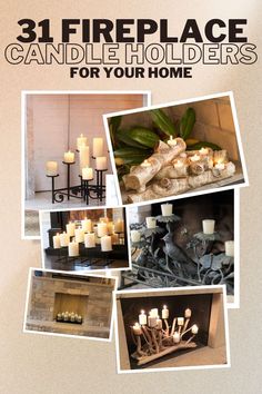 31 Fireplace Decor Ideas With Candles Fireplace Decor Ideas, Fireplace Candle Holder, Candles In Fireplace, Fireplace Makeover, Fireplace Decor, Make Things, Candle Decor, Spice Things Up, Decor Inspiration