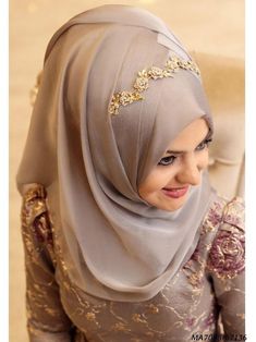 Hijabi Mode, Wedding Hijab Styles, Hijab Stile, Bridal Hijab, Hijab Wedding Dresses, Simple Hijab, Style Tutorial