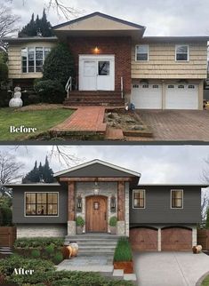 before and after pictures of a house in the suburbs