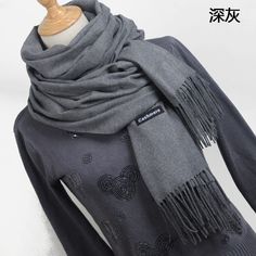 Item Type: Scarves
 	Material: Cashmere
 	Length: 195 cm
 	Width: 65 cm Cashmere Scarf Women, Scarf Material, Cashmere Color, Women Scarf, Tassel Scarf, Cashmere Wrap, Cashmere Shawl, Womens Cashmere, Pashmina Scarf