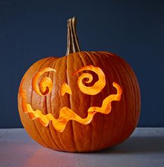 an image of a pumpkin carved to look like a jack - o'- lantern