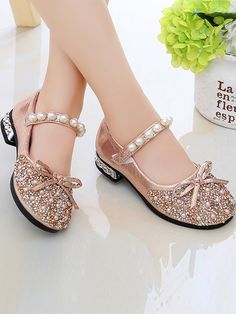 2024 Girl's Leather With Pearl Rhinestone Closed Toe Flower Girl Shoes is very popular among our customers all over the world. Currently, our website offers you a wide range of styles, colors, and sizes of flower girl shoes. You can have a lot of choices to pick the product you like. Baby Dance, Gold Wedding Shoes, Zapatos Mary Jane, Rhinestone Shoes, Princess Shoes, Glitter Shoes, Mary Jane Flats, Shoes Baby, Wedding With Kids