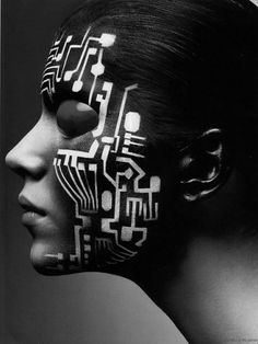 Richard Burbridge | House of Beccaria# Robot Makeup, Avant Garde Fashion Photography, Richard Burbridge, Futuristic Makeup, Photo Negative, Special Effects Makeup, Ansel Adams, Fantasy Makeup, Human Art