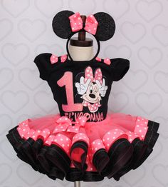 Cute Fitted Minnie Mouse Sets, Fitted Playful Minnie Mouse Set, Playful Fitted Minnie Mouse Set, Minnie And Daisy Birthday Party, Minnie Mouse Tutu Outfit, Minnie Mouse Tutu, Glitter Tee, Minnie Mouse Outfits, Matching Sisters