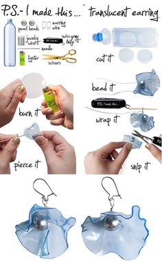 the instructions for how to make an origami flower with scissors and other items