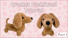 a crochet dachshund dog pattern is shown