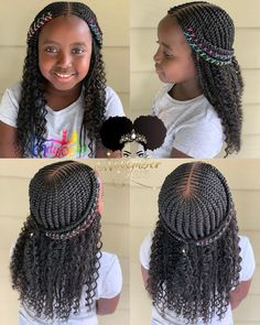 Black Kids Braids Hairstyles, Lil Girl Hairstyles, Kid Braid Styles, Kids' Braids