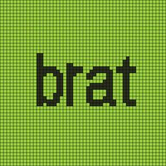 the word rat on a green background with black letters and squares around it, all in different sizes