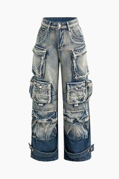 Wide Leg Cargo Jeans, Blue Cargo Pants, Jeans Cargo, Jeans Fashion, Fitted Top, Cargo Jeans, Swimsuit Cover Ups, Hats For Sale, List Style