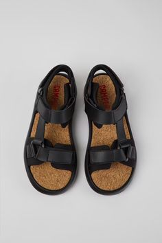 Pelotas Black Sandals for Women - Autumn/Winter collection - Camper USA Camper Sandals, Limited Edition Bag, Camper Shoes, Old Shoes, Walking Sandals, Shoes Heels Wedges, Boots And Sneakers, School Shoes, Mens Sandals