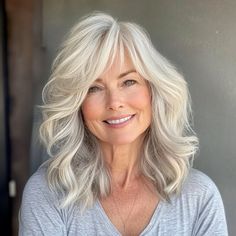 capecod8999 A pretty 60 year old woman with a Wavy Platinum L 833171ac 49f7 466b aeef e3ec37c160b0 3 Long Hair Over 60 Aging Gracefully, 60 Year Old Hairstyles, Shaggy Lob, Lob Hairstyles, Style Tricks, Haircuts 2024, 60 Year Old Woman, Short Hair Up, Wavy Hairstyles Medium