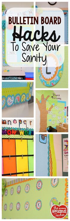 bulletin board with the words bulletin board hacks to save your sanity