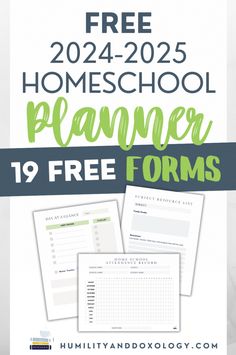 the free homeschool planner with text overlay