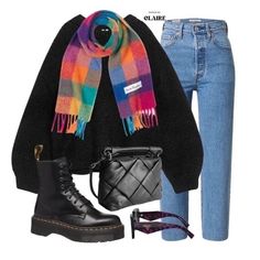 Winter Ootd Casual, How To Style Scarf Outfit Winter, Outfit Invierno Casual, Scarf Styles Winter, Winter Style 2024, Winter Outfits With Scarf, Acnestudios Scarf, Polyvore Outfits Winter, Ootd Frio