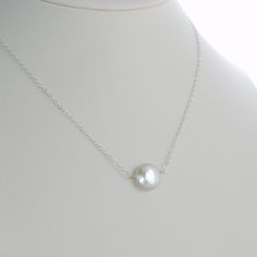 For my mom White Pearl Necklace With Adjustable Chain, Silver Pearl Necklace With Adjustable Chain And Round Pendant, Silver Pearl Necklace With Adjustable Chain, Silver Pearl Necklace With Round Pendant And Adjustable Chain, Delicate Silver Pearl Necklace With Round Pendant, Delicate Pearl Necklace With Round Shape, Minimalist Sterling Silver Pearl Necklace With Charm, Minimalist Sterling Silver Pearl Pendant Necklace, Minimalist Round Pearl Drop Necklace