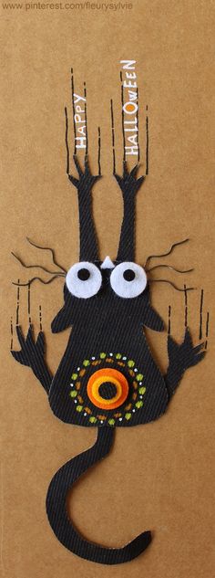 Bricolage Halloween, Hantverk Diy, Carte Halloween, Theme Halloween, Halloween 2018, Cat Crafts, Halloween 2017, Halloween Deco