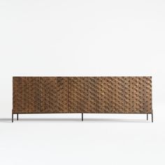 the sideboard is made out of woven material