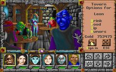 an old computer game with many characters in it