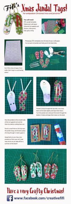 the instructions for how to make handmade christmas tags