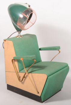 Vintage Salon Chair, Mid Century Hair Salon, Vintage Beauty Salon Aesthetic, Retro Hair Salon, Vintage Beauty Salon, Stylist Chair