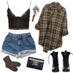 Casual Grunge Aesthetic, 80s And 90s Aesthetic Outfits, 90s Grunge Outfit Inspiration, 1990s Grunge Fashion Women, 1994 Fashion Style, 2003 Outfit Ideas, 90s Female Grunge Fashion, 90s Grunge Look Outfits, Simple Grunge Outfits Summer