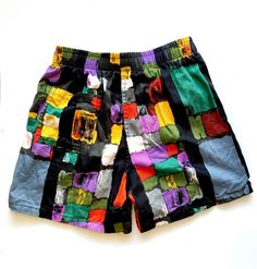 "S p e c i f i c s . . . Label: Ocean Breeze Tagged Size: -- Approx Fit: XS - S Color: Black // Red // Grey // White // Yellow // Purple // Orange Material: Cotton // Elastic Waistband // Brief Liner Condition: Overall in Amazing New Vintage Condition (These are in New Vintage Condition, no signs of wear or flaws!) M e a s u r e m e n t s . . . (side to side // laying flat) Waist - approx. 12.5\" - 14.5\" elastic waistband Hips - approx. up to 17\" Length - approx. 14\" Inseam - approx. 3.5\"" Aloha Dress, Wrap Shorts, Vintage Hawaii, Orange Material, Ocean Breeze, Yellow Purple, Purple Orange, Red And Grey, Vintage Chic