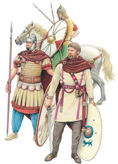 Thracia,Bithynia and Pontus. 1:ROMANO-Thracian archon of local auxillaries;Anchialos,Thracia,end 1st century AD.2:Miles Gregarius,Legio XIII Gemina;Cyzicus,Bithynia,AD 197.3:Bosphoran Infantryman of Romano-Pontic garrison;Trabzon,Pontus,before AD 69. Military Illustration, Roman Army, Army Poster, Roman Warriors, Roman Legion, Eastern Roman, Roman Era