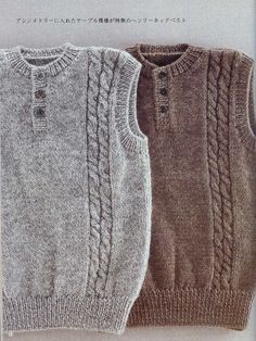 two sweaters are shown in the catalog