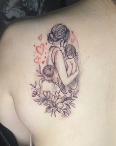 a woman with a tattoo on her back