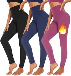 PRICES MAY VARY. 92% Polyester，8% Spandex Imported FLEECE LINING INTERIOR - With Buttery Soft Fleece Interior, Our Heat-Tech Warm Leggings for Winter Will Fit You Like a Second Layer of Skin and Offer You Both Comfort & Warmth When Temperature Drops. Leggings for Women are Designed to Add Warmth and Style without Bulkiness, So You Can do any Activities Indoor &Outdoor. SQUAT PROOF STRETCHY FABRIC - To Ensure Maximum Comfort and Long Lasting Warmth in Winter, WE FLEECE Thermal Leggings for Women Winter Workout Leggings, Winter Yoga, Athleisure Brands, Fleece Lined Leggings, Thermal Pants, Thermal Leggings, Lined Leggings, Warm Leggings, Wear Crop Top