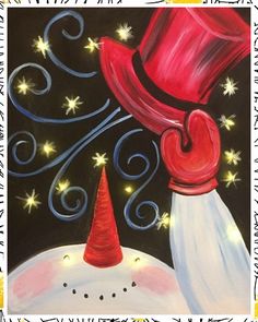 Christmas Paintings - HurryDon't miss out these awesome products from Amazon.com Snowmen Paintings On Canvas, Christmas Canvas Art, Christmas Paintings On Canvas, Snowman Painting, Holiday Painting, Canvas Painting Diy, Canvas Ideas, Christmas Canvas, Night Painting