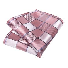 Look your best on your big day with our Pink Plaid Silk Tie Pocket Square Cufflink Set. Made from the finest silk, this set is perfect for formal wear, weddings and other special occasions. The pink plaid pattern adds a touch of elegance to any outfit, making you look and feel your best. 100% Silk Handmade Package Includes: Tie, Pocket Square & Cufflinks. Length: 59" Width: 3.34" Warm iron if needed Elegant Pink Wedding Handkerchiefs, Elegant Pink Handkerchiefs For Gifts, Pink Plaid Pattern, Pocket Square Size, Formal Tie, Silver Tie, Fathers Day Sale, Cufflink Set, Men's Tie