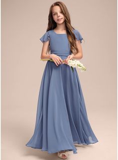 JJsHouse A-Line Scoop Neck Floor-Length Bow(s) Zipper Up Cap Straps Sleeveless No Slate Blue Chiffon Fall Spring Summer Winter Basil Dusty Lavender Junior Bridesmaid Dress. #JJsHouse #ALine #ScoopNeck #FloorLength #ZipperUp #CapStraps #Sleeveless #No #SlateBlue #Chiffon #Fall #Spring #Summer #Winter #Basil #DustyLavender #JuniorBridesmaidDress Junior Bridesmaid Dresses Jj'shouse, Young Bridesmaid Dresses Blue, Dusty Blue Junior Bridesmaid Dresses, Little Bridesmaids Dresses Kids, Teen Flower Girl Dresses, Teen Bridesmaid Dresses, Blue Junior Bridesmaid Dresses, Jr Bridesmaid Dresses, Dusty Blue Flower Girl Dress