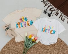 Please enter the exact custom text you want for exact shirt SEPERATELY. I will print what you added, please be careful! Don't forget to add your baby's gender BE CAREFUL WITH YOUR CUSTOM TEXT YOU WANTALL ORDERS OVER 4 ITEMS WILL RECEIVE A 45% DISCOUNT  ❌ THIS IS NOT A SET ❌ ♻️ IF YOU PLACE ONE ITEM, YOU WILL RECEIVE ONLY ONE ITEM. IF YOU WANT ALL ITEMS IN THE PHOTO, PLEASE PLACE AN ORDER WITH THE QUANTITY OF SHIRT YOU WANT ♻️ DON'T FORGET TO ADD THE CLEAR CUSTOM FOR EACH SHIRT ❤️Hope you having Customizable Playful Multicolor Top, Playful Customizable Multicolor Tops, Playful Customizable Multicolor Top, Playful Multicolor Customizable Tops, White Tops With Custom Parenting Print, White Top With Custom Parenting Print, White Tops With Custom Print For Parenting, White Top With Custom Print For Parenting, Cute Multicolor T-shirt With Name Print