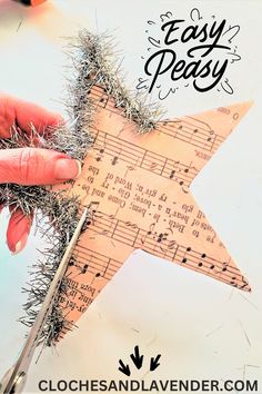 Get your holiday spirit on with Cloches & Lavender's budget-friendly DIY! See our easy Christmas star crafts using cardstock, wood star cutouts and Mod Podge. Not only are they stylish, but they also won't break the bank. Visit the Dollar store or Dollar Tree for all supplies. With our simple guide, you'll have your own tree topper in no time. Dive deeper into the world of star crafts with us. Follow Us For More incredible DIY inspiration and tips. Diy Christmas Tree Star Topper Kids, Diy Star Topper Christmas Tree, Homemade Christmas Star Tree Topper, Dollar Tree Wood Star Crafts, Diy Christmas Tree Star Topper, Homemade Tree Topper, Star Ornaments Diy, Tree Topper Diy