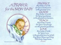 a prayer for the new baby