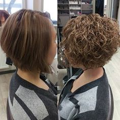 Bob Style Haircuts, Wavy Perm, Curly Perm, Permed Hair, Curly Haircuts