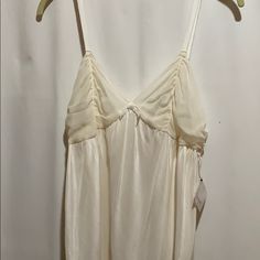 Vintage Vera Wang Luxe Winter White 100%Silk Nightgown/Lingerie::Adjustable Straps With Semi Sheer Bodice::((Tiny Pinholes At Center Bodice And Hem So Small Barely Visible) Extra Buttons::(Pp16” L39”) Measurements Are Approximate..Beautiful Condition With Exceptions .... See Photos Feminine Silk Nightgown For Loungewear, White Silk Sleepwear For Bedtime, Silk Camisole Nightgown For Night, Summer Silk Nightgown For Bedtime, Silk Nightgown With Spaghetti Straps For Loungewear, Sheer Cream Nightgown For Wedding Night, Sheer Satin Nightgown For Night, Satin Coquette Nightgown For Sleep, Cream Satin Sleepwear For Summer