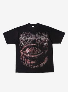 Add more band tees into your rotation with this one from Bring Me The Horizon featuring an eye graphic on the front.100% cottonWash cold; dry lowImportedListed in men'sunisex sizes Hot Topic Band Tees, Faded Graphic Tee, Graphic Tees Back Design, Bring Me The Horizon Shirt, Alternative Cotton T-shirt With Front Print, Gojira Shirt, Band Tee Aesthetic, Slipknot Tshirt, Form Inspiration