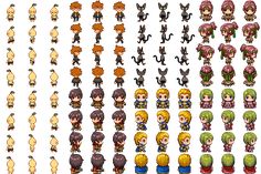 an image of different types of characters from the video game super smasher, which is being