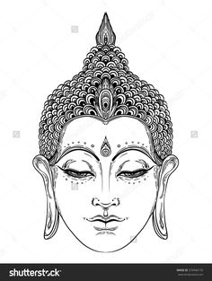 the face of buddha with ornate ornaments