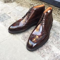 Male Boots, Brown Brogues, Leather Chukka Boots, Mens Footwear, Gentleman Shoes, Style Lookbook, Dress Leather